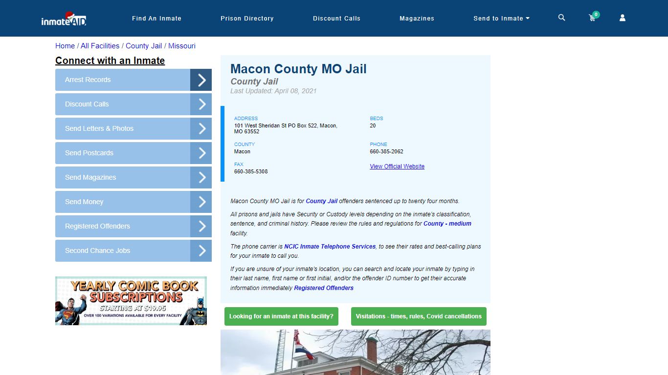 Macon County MO Jail - Inmate Locator - Macon, MO